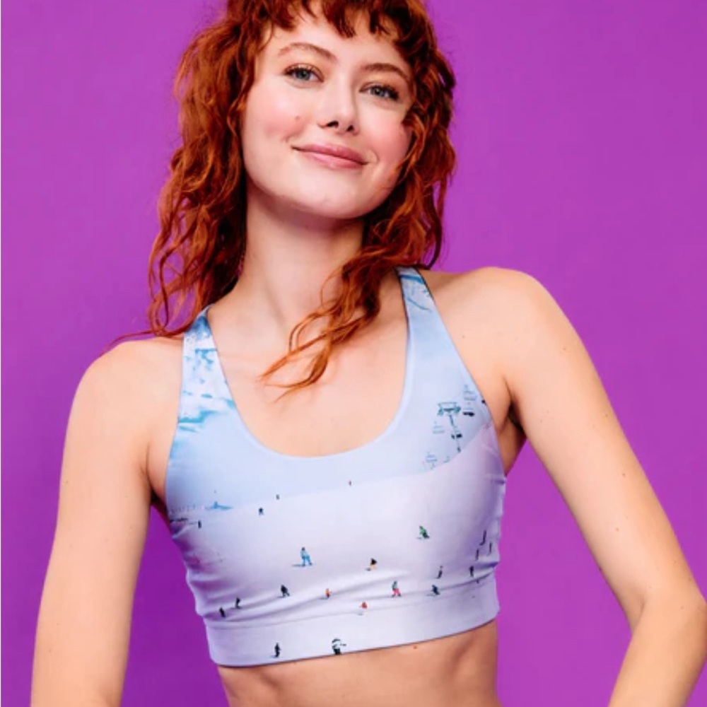 Terez New York Size S Hi-Shine Sports Bra in Ski Trip